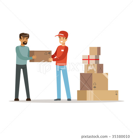 Volunteer helping refugee man, war victims concept 35380010