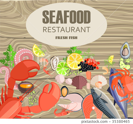 Seafood Restaurant with Meals Made of Fresh Fish 35380465