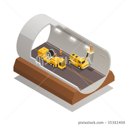 Tunnel Construction Composition 35381409