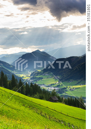 Beautiful valley with Schladming, Styria, Austria 35381801