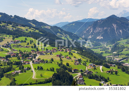 Beautiful valley with Schladming, Styria, Austria 35381802