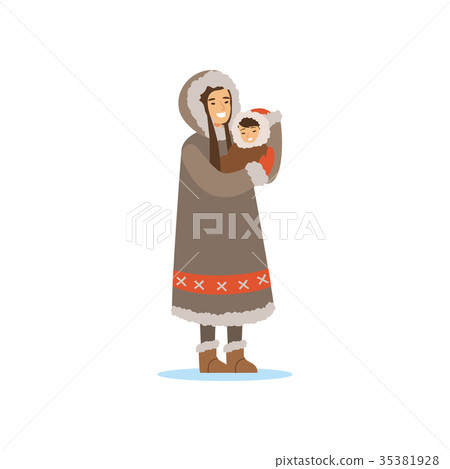 Eskimo, Inuit, Chukchi woman in traditional Eskimo, Inuit, Chukchi woman in traditional 35381928