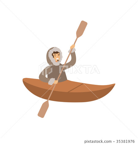 Smiling Eskimo, Inuit, Chukchi man character in 35381976