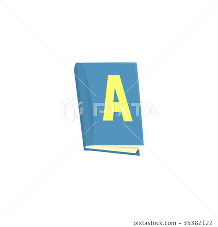 Blue school textbook cartoon vector Illustration Blue school textbook cartoon vector Illustration 35382122