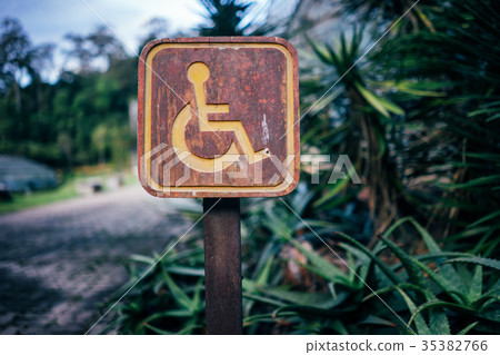 Universal Sign for Handicap Parking lot. Universal Sign for Handicap Parking lot. 35382766