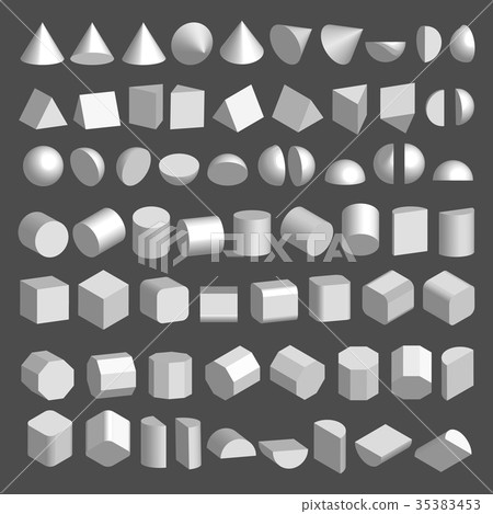 3D shapes set. 35383453