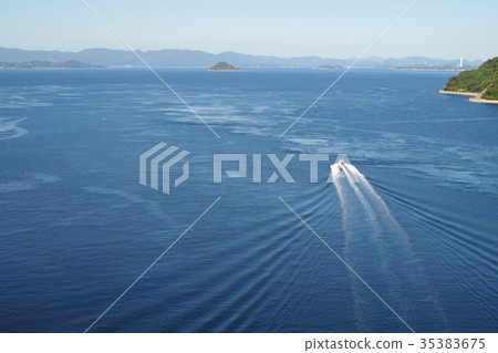 Seto sea and small boat Seto sea and small boat 35383675