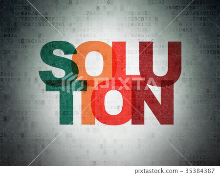 Business concept: Solution on Digital Data Paper 35384387