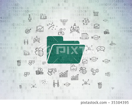 Business concept: Folder on Digital Data Paper 35384395