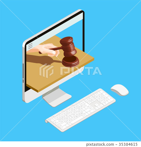 Auction Online Computer Concept Auction Online Computer Concept 35384615