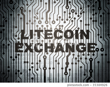 Cryptocurrency concept: circuit board with 35384926
