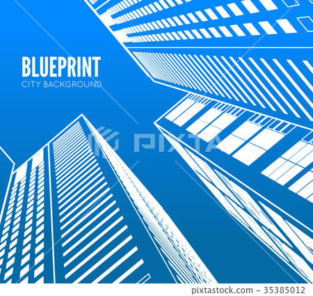 Building wireframe. 3d render city. Building wireframe. 3d render city. 35385012
