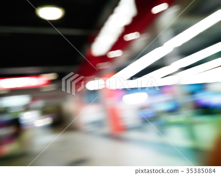 Shopping mall with blurred background and bokeh Shopping mall with blurred background and bokeh 35385084