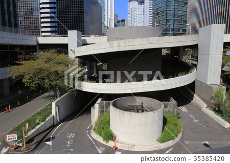 Modern office building in Umeda Modern office building in Umeda 35385420