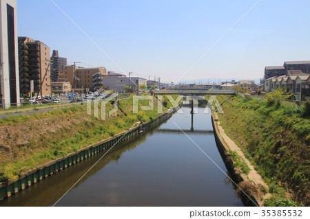 Train view of Osaka to Nara , Japan 35385532