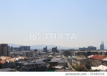 osaka city view by train 35385534