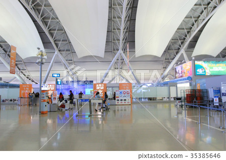 Inside view of the airport of kix Inside view of the airport of kix 35385646