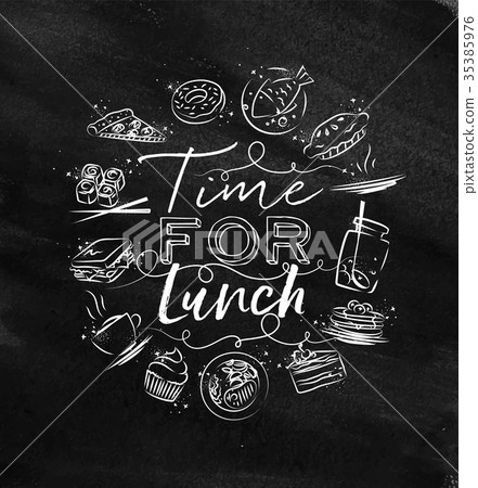 Monogram time for lunch chalk 35385976