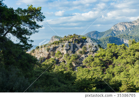 Mountains on River Dalyan Mountains on River Dalyan 35386705