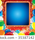 Bright Carnival or Party Sign 35387142
