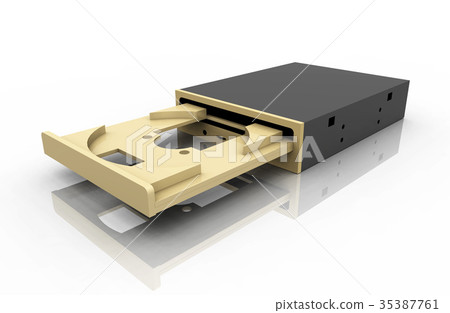 CD Rom drive against a white background CD Rom drive against a white background 35387761