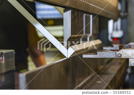 Bending of metal on the machine. Bending of metal on the machine. 35389552