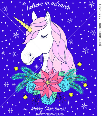 Head of hand drawn unicorn Head of hand drawn unicorn 35389684
