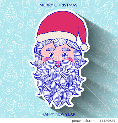 Hand drawn head of Santa Hand drawn head of Santa 35389685
