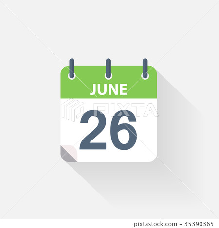 26 june calendar icon 35390365