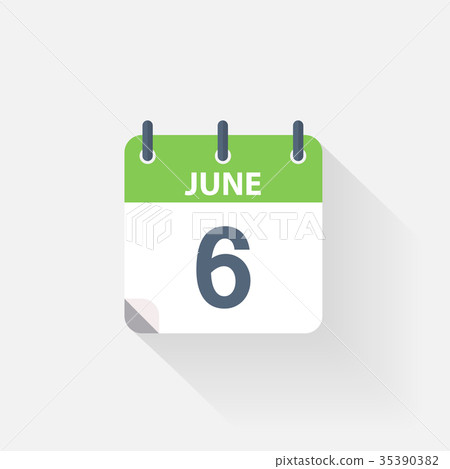 6 june calendar icon 6 june calendar icon 35390382