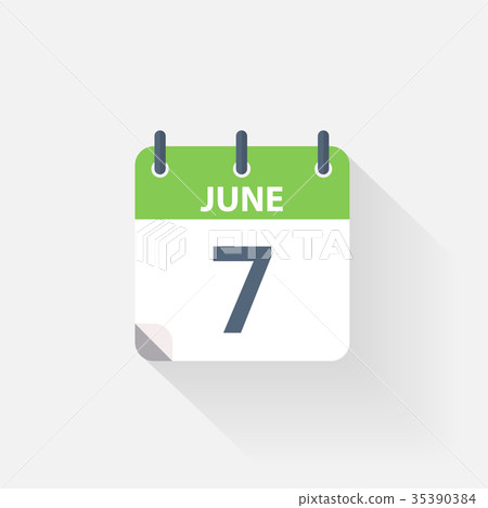 7 june calendar icon 7 june calendar icon 35390384