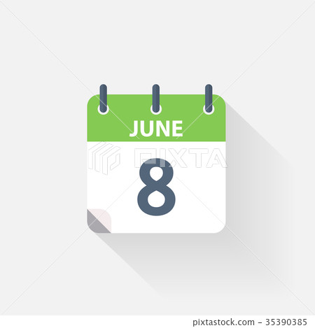 8 june calendar icon 8 june calendar icon 35390385