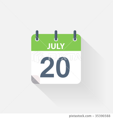 20 july calendar icon 35390388