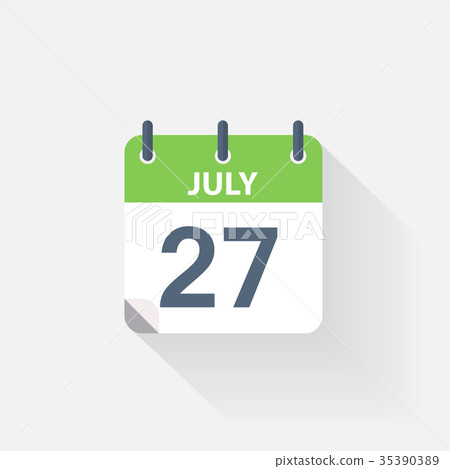 27 july calendar icon 27 july calendar icon 35390389
