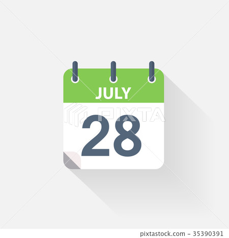 28 july calendar icon 28 july calendar icon 35390391