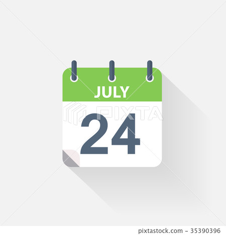 24 july calendar icon 24 july calendar icon 35390396