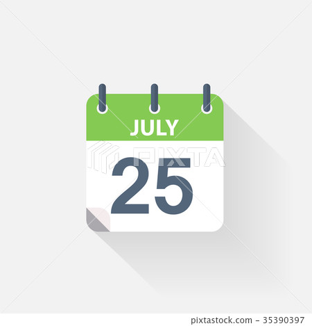 25 july calendar icon 35390397