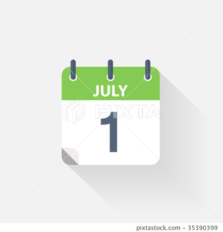 1 july calendar icon 1 july calendar icon 35390399