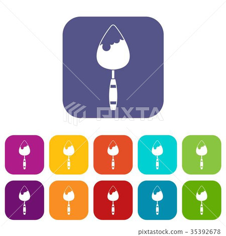 Construction trowel icons set 35392678