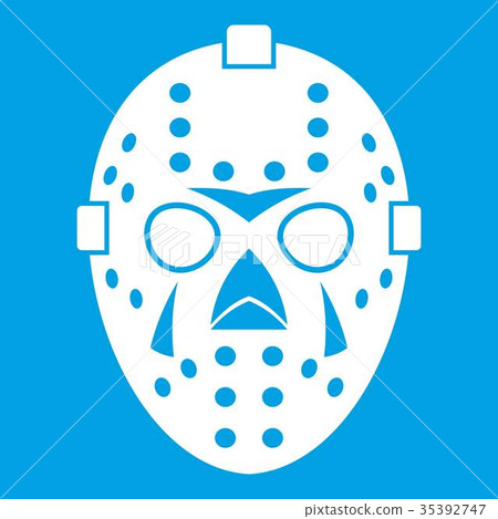 Goalkeeper mask icon white Goalkeeper mask icon white 35392747