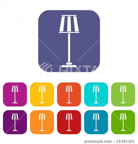 Floor lamp icons set Floor lamp icons set 35393165