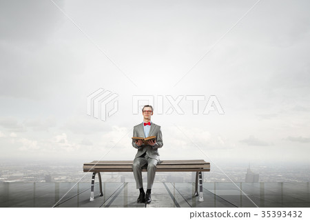Nerd with book Nerd with book 35393432