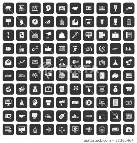 100 e-commerce icons set black 35393464
