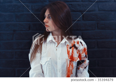 Repair creativity painting girl young adult smeared with paint Repair creativity painting girl young adult smeared with paint 35394879