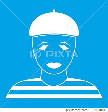 Clown icon white Clown icon white 35394881