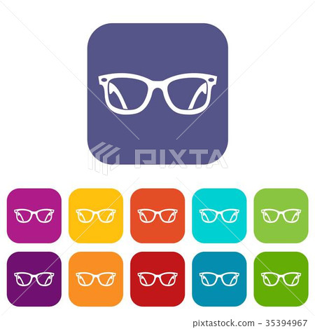 Eyeglasses icons set Eyeglasses icons set 35394967