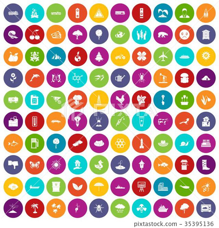 100 global warming icons set color 100 global warming icons set color 35395136