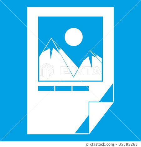 Tested ink paper with printer marks icon white Tested ink paper with printer marks icon white 35395263