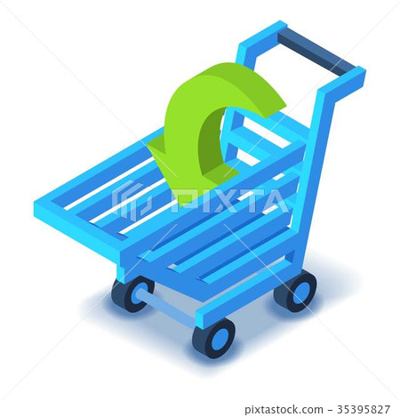 Shopping cart icon, isometric style Shopping cart icon, isometric style 35395827