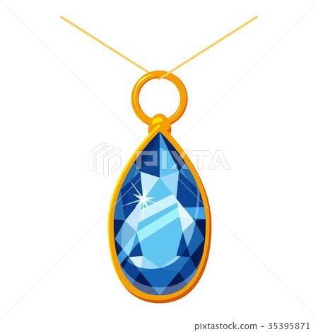 Pendant With A Diamond Icon Cartoon Style Stock Ilration - Real Diamond Cartoon Pendants Pendant With A Diamond Icon Cartoon Style Stock Ilration - Real Diamond Cartoon Pendants